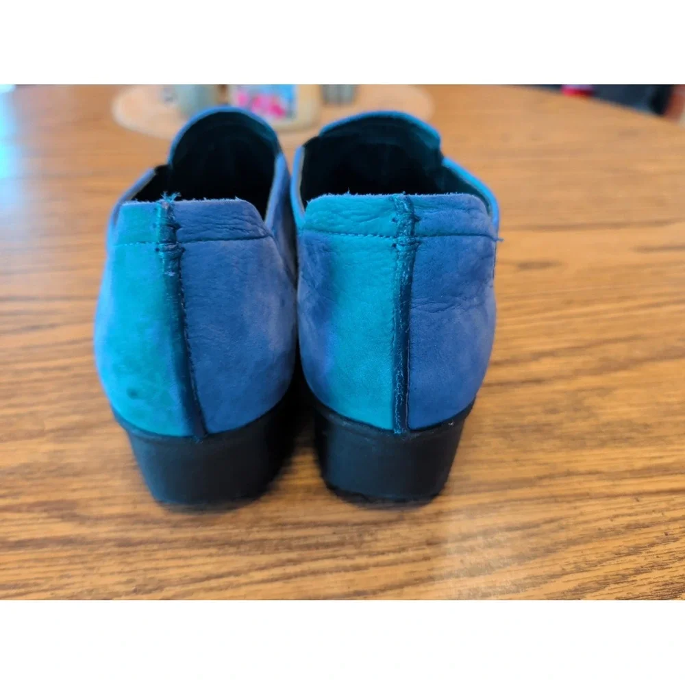 Dansko Lynn Casual Slip on Shoes EUR 38 Womens Size 7.5-8 Blue Nubuck Leather